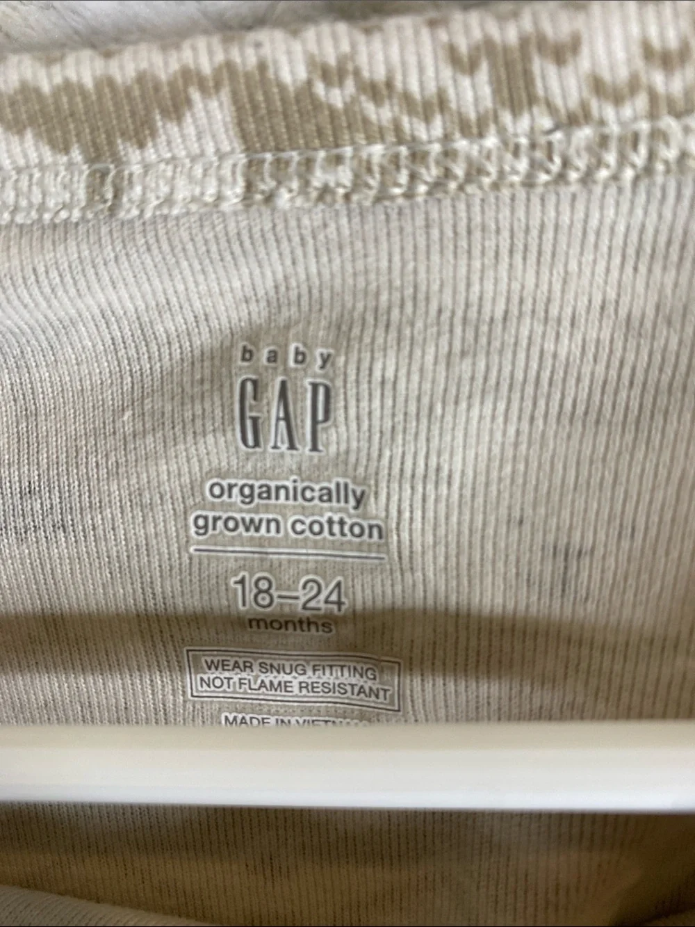Baby GAP Beige and Cream Bear Fair Isle Pajamas Set